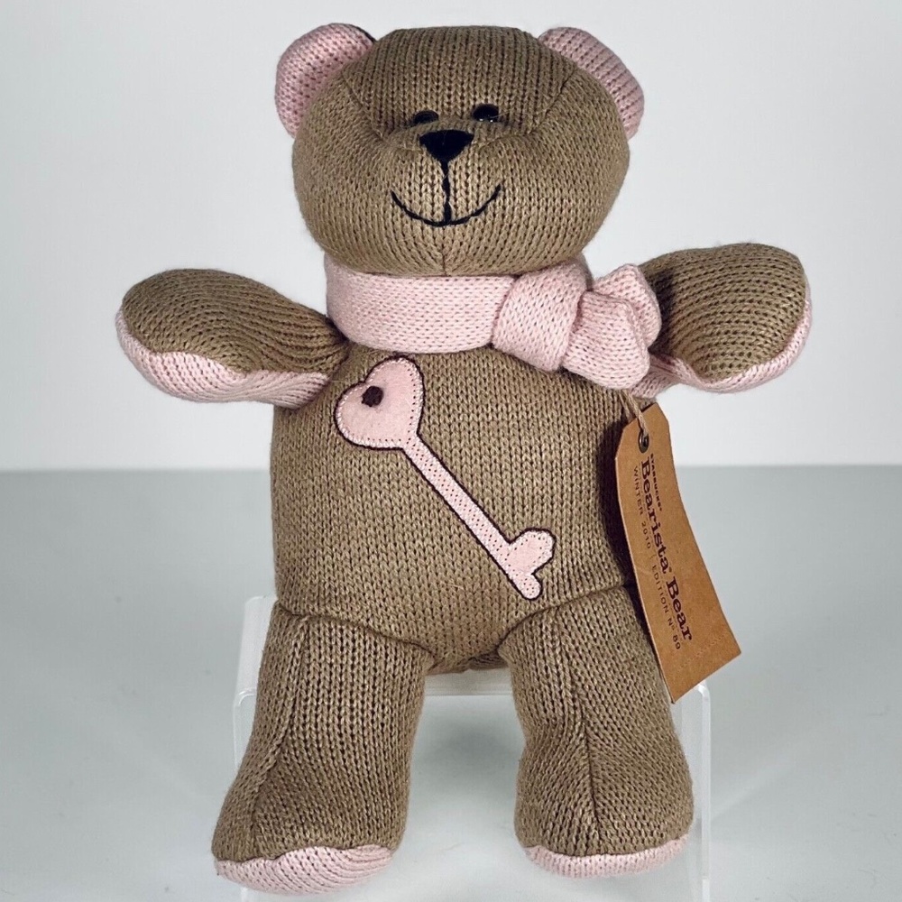 Starbucks Bear Collectible Bearista Key to My Heart Pink Accents 2010 89th Ed